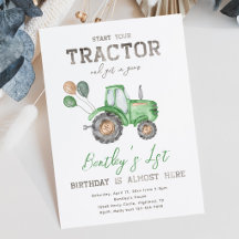 Inbjudan till Traktor Birthday | Traktorinbjudan