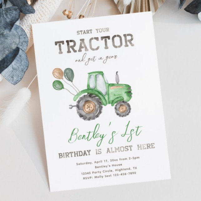 Inbjudan till Traktor Birthday | Traktorinbjudan (Skapare uppladdad)