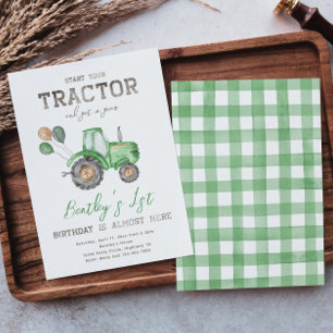 Inbjudan till Traktor Birthday Traktorinbjudan