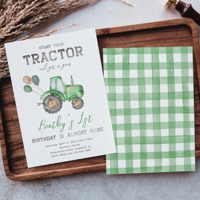 Inbjudan till Traktor Birthday | Traktorinbjudan (Skapare uppladdad)