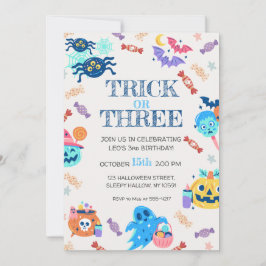 Inbjudan till tredje födelsedag Halloween fest