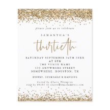 Inbjudan till tredje part i Guld Glitter