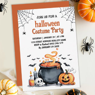 Inbjudan till trendig Cute Costume Halloween fest