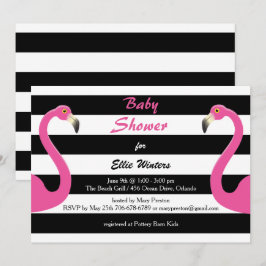 Inbjudan till Trendig Flamingo Baby Shower
