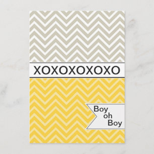 Inbjudan till trendiget Chevron XOXO Baby Shower ~