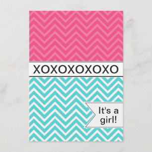 Inbjudan till trendiget Chevron XOXO-babyskor ~ Fl