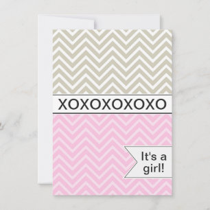 Inbjudan till trendiget Chevron XOXO-babyskor ~ Fl