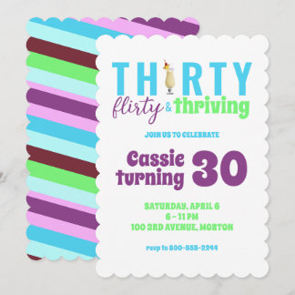 Inbjudan till trettio Flirty och Thriving 30års fö