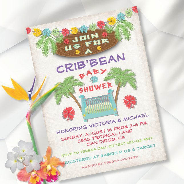 Inbjudan till Tropical Baby Shower (Skapare uppladdad)