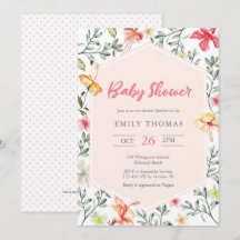 Inbjudan till Tropical Baby Shower Girl