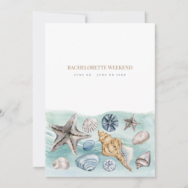 Inbjudan till Tropical Beach Bachelorette Helg (Framsida)