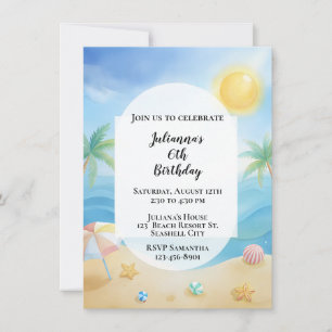 Inbjudan till Tropical Beach Birthday