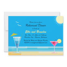 Inbjudan till Tropical Beach Rehearsal Dinner
