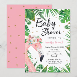 Inbjudan till Tropical Flamingo Baby Shower
