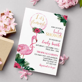 Inbjudan till Tropical Flamingo Baby Shower