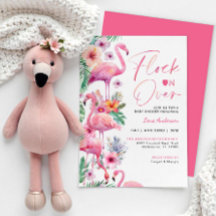 Inbjudan till Tropical Flamingo Baby Shower