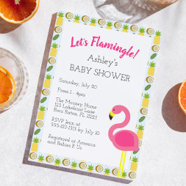 Inbjudan till Tropical Flamingo Shower