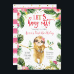 Inbjudan till Tropical Girl Sloth Birthday<br><div class="desc">Inbjudan till Tropical Girl Sloth Birthday</div>