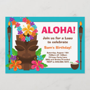 Inbjudan till Tropical Luau Party