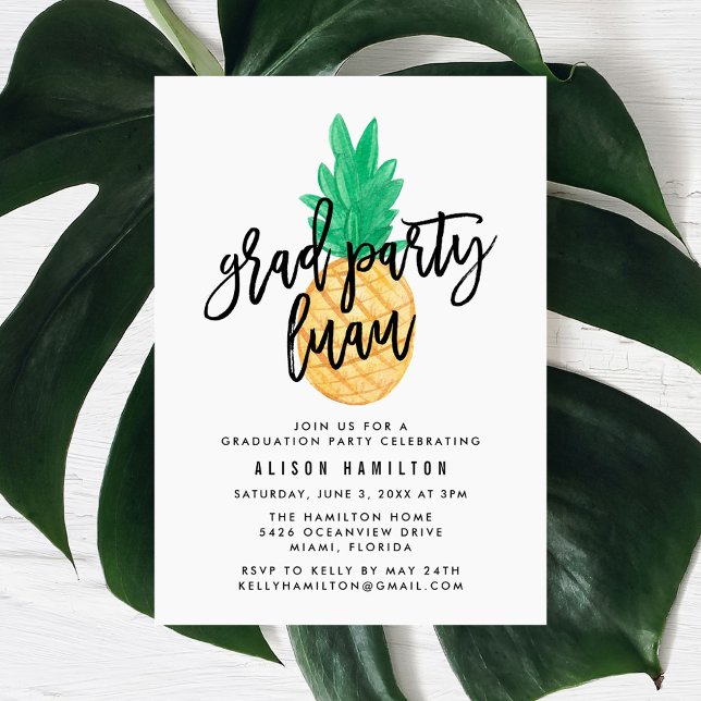 Inbjudan till Tropical Luau-Studentfesten (Skapare uppladdad)