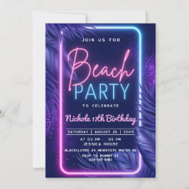 Inbjudan till Tropical Neon Beach Party
