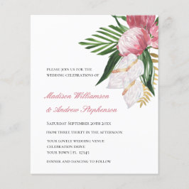 Inbjudan till Tropical Paradise Wedding Blommigt B