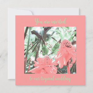 Inbjudan till Tropical Peach Garden Wedding