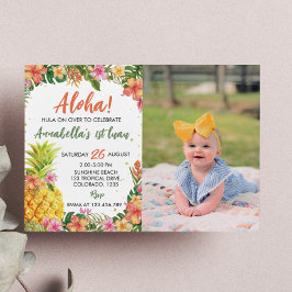 Inbjudan till Tropical Summer Blommigt Birthday