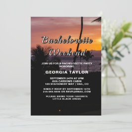 Inbjudan till Tropical Sunset Bachelorette Helg