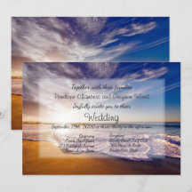Inbjudan till Tropical Sunset Beach Wedding