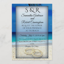 Inbjudan till tropisk Beach-bröllop