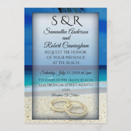 Inbjudan till tropisk Beach-bröllop