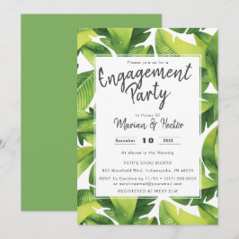 Inbjudan till tropisk Förlovningsfest med vattenfä
