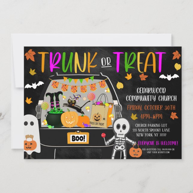 Inbjudan till Trunk or Treat (Framsida)