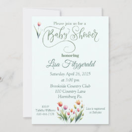 Inbjudan till Tulip Baby Shower