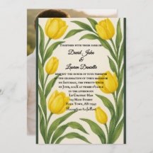 Inbjudan till Tulip Reverie Photo Wedding