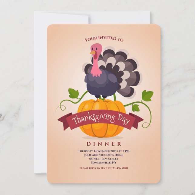 Inbjudan till Turkiet på Thanksgivingens dag (Framsida)