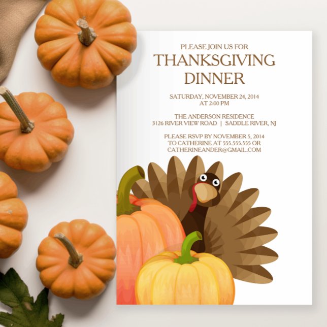 Inbjudan till turkiska Thanksgivingens middagsgrup (Skapare uppladdad)