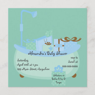 Inbjudan till turkos- och blått turbinbarn