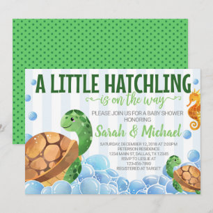 Inbjudan till Turtle Baby Shower Inbjudan
