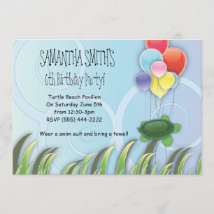 Inbjudan till turtle Birthday