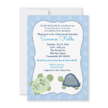 Inbjudan till Turtle Reef Blue Dot Boy Baby Shower