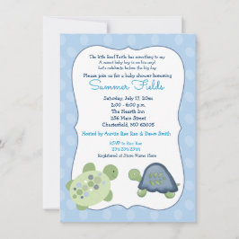Inbjudan till Turtle Reef Blue Dot Boy Baby Shower