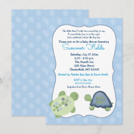 Inbjudan till Turtle Reef Blue Dot Boy Baby Shower