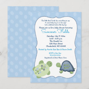 Inbjudan till Turtle Reef Blue Dot Boy Baby Shower