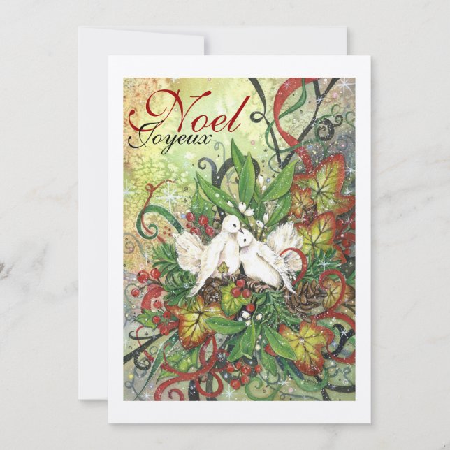 Inbjudan till turturduvor och deco (Framsida)