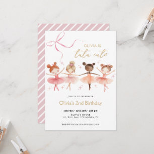 Inbjudan till Tutu Cute Birthday Ballerina