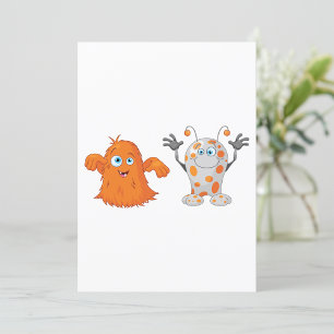 Inbjudan till två cute Monsters