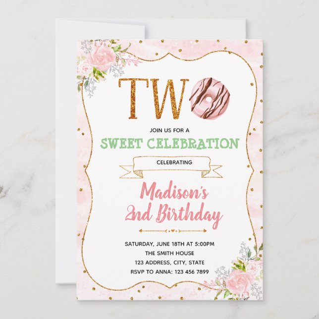 Inbjudan till två söta teman (Framsida)