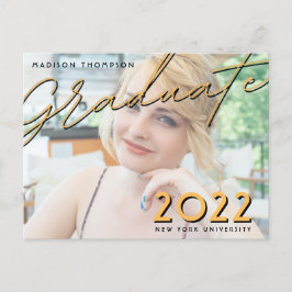 Inbjudan till två tonade typografi-foto-Studenten